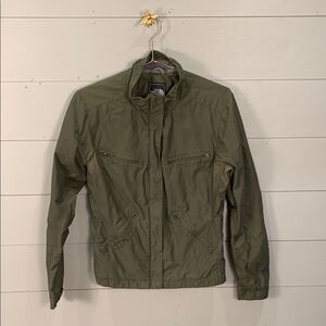 The North Face Olive Green zip up Jacket Womans size medium